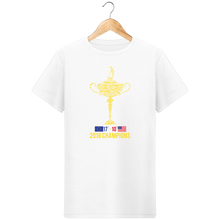 Charger l&#39;image dans la galerie, LET&#39;S GOLF IT - T-Shirt en coton bio 2018 RYDER CHAMPIONS avec score - idées cadeaux golf homme femme