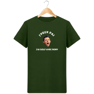 LET'S GOLF IT - T-Shirt en coton bio J'PEUX PAS J'AI GOLF AVEC RORY - idées cadeaux golf homme femme
