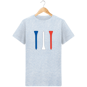 LET'S GOLF IT - T-Shirt en coton bio TEES BLEU BLANC ROUGE 2 - idées cadeaux golf homme femme