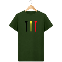 Charger l&#39;image dans la galerie, LET&#39;S GOLF IT - T-Shirt en coton bio TEES NOIR JAUNE ROUGE Belgique - idées cadeaux golf homme femme