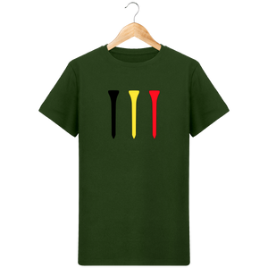 LET'S GOLF IT - T-Shirt en coton bio TEES NOIR JAUNE ROUGE Belgique - idées cadeaux golf homme femme