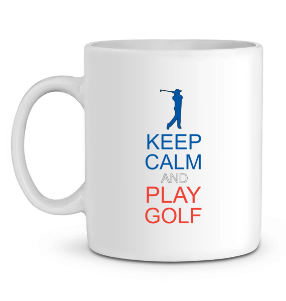 LET'S GOLF IT - Mug KEEP CALM AND PLAY GOLF - idées cadeaux golf homme femme