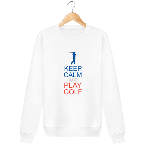 LET'S GOLF IT - Sweat Col Rond KEEP CALM and PLAY GOLF - idées cadeaux golf homme femme