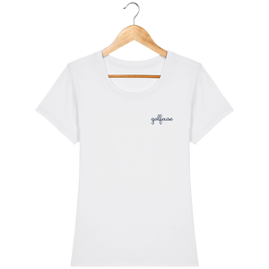 LET'S GOLF IT - T-Shirt en coton bio brodé GOLFEUSE - idées cadeaux golf homme femme