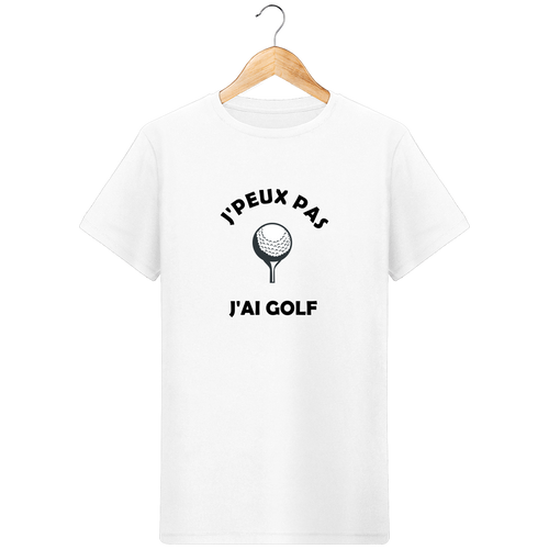 LET'S GOLF IT - T-Shirt en coton bio J'PEUX PAS J'AI GOLF - idées cadeaux golf homme femme